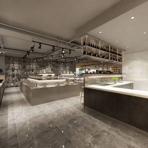 黃胖胖生活家430平米甜品店現(xiàn)代風(fēng)格展示架裝修設(shè)計(jì)效果圖
