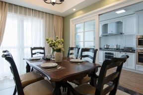 梅苑小区90㎡美式风格餐厅餐桌装修效果图