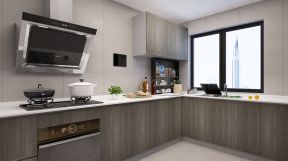 保利西山林语现代简约91平二居室厨房装修案例