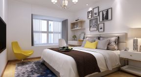保利西山林语现代简约91平二居室卧室装修案例