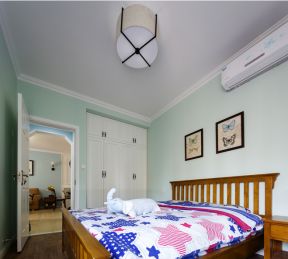 三愉山水110平米三居室美式卧室装修设计效果图
