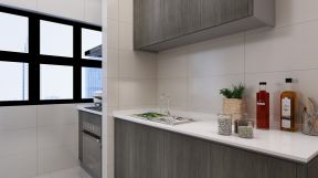 潞潮佳苑现代简约84平二居室厨房装修案例