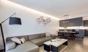 汉南绿地城三居113平现代风格客厅沙发装修效果图