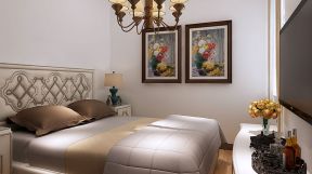 华业东方玫瑰美式86平二居室卧室装修案例