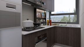 天资华府现代简约93平三居室厨房装修案例
