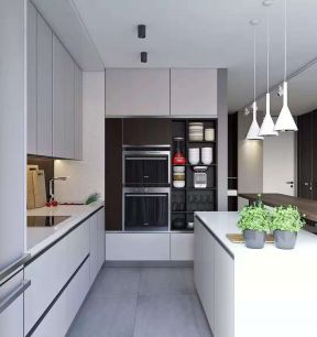 现代风格70平米两居室厨房装修效果图片大全