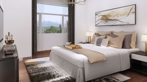 中关村小区新中式65.3平二居室卧室装修案例