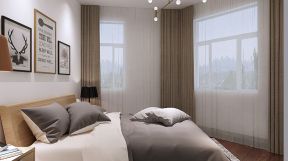 金地朗悦北欧89.6平三居室卧室装修案例
