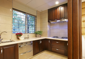 中式风格103平米三居室厨房装修效果图片大全