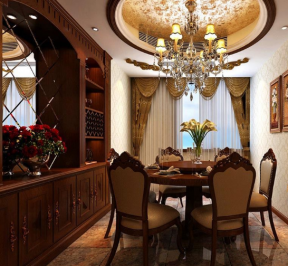 桃都国际320平米别墅美式风格餐厅装修设计图