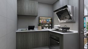 滟澜新宸现代简约95平三居室厨房装修案例