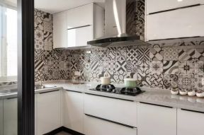 欧式风格89平米三居室厨房装修效果图片大全