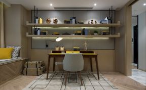 华阳玲珑苑103平米三居室现代风格书柜装修设计效果图