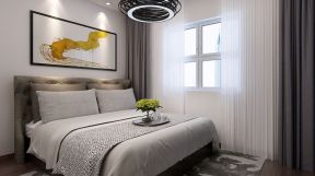 香溪家园现代简约125平三居室卧室装修案例