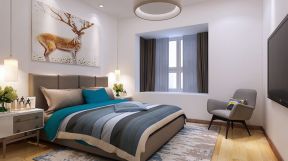 丽水嘉园现代简约136平三居室卧室装修案例