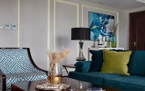 美式风格150平三居室客厅沙发装修效果图片大全