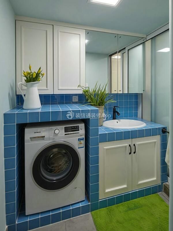 74平两室一厅家庭洗衣房装修设计效果图
