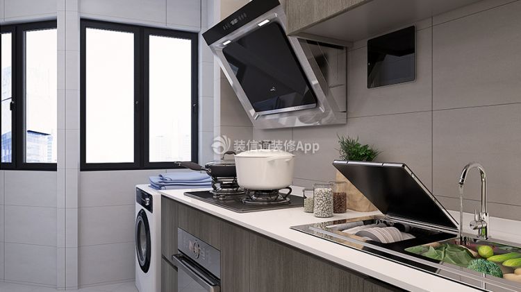 双惠苑现代简约78平二居室厨房装修案例