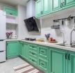 时尚混搭风格家庭厨房橱柜门板颜色装饰装修图片