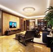 中海紫金苑新中式224平大平层客厅装修案例