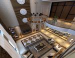 沂龙湾龙园326㎡美式别墅客厅吊顶装修效果图