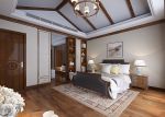 恒通蓝湾国际新中式220平跃层卧室装修案例
