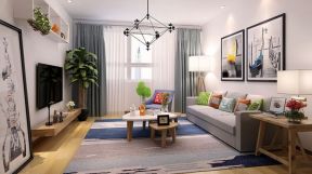海棠湾小区北欧84平二居室客厅装修案例