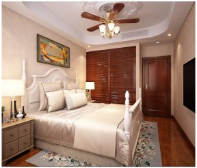 美式风格160平米三居室卧室装修效果图片欣赏