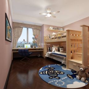 金地湖城大境170平米四居室现代风格高低床装修设计效果图