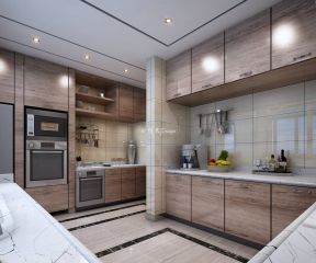 金地湖城大境170平米四居室现代风格厨房橱柜装修设计效果图