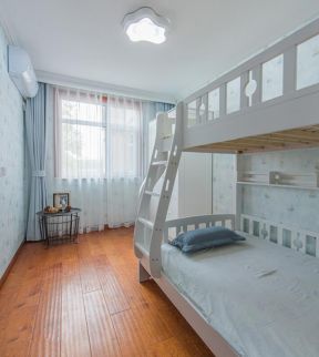 儿童卧室窗帘效果图 儿童房高低床装修效果图大全2020图片