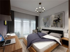 暖山国际104平现代风格卧室装修效果图