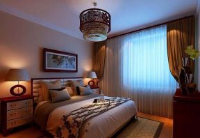 海峰三居130平中式风格卧室装修设计图