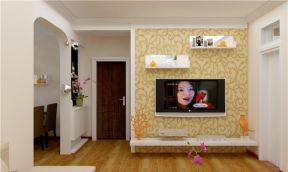 大安绿世界150平三居室现代风格客厅电视墙图片