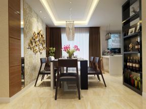 中海国际公馆现代简约135平三居室餐厅装修案例