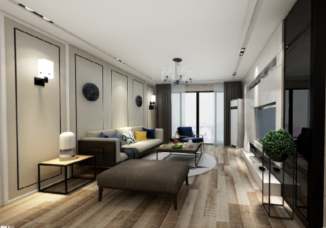星城国际175㎡新中式三居室装修案例