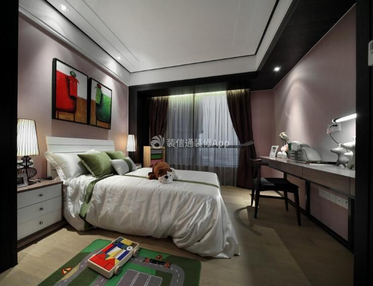 140平米三居室中式风格卧室装修设计效果图