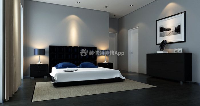 95平米现代风格三居室卧室装修效果图片欣赏