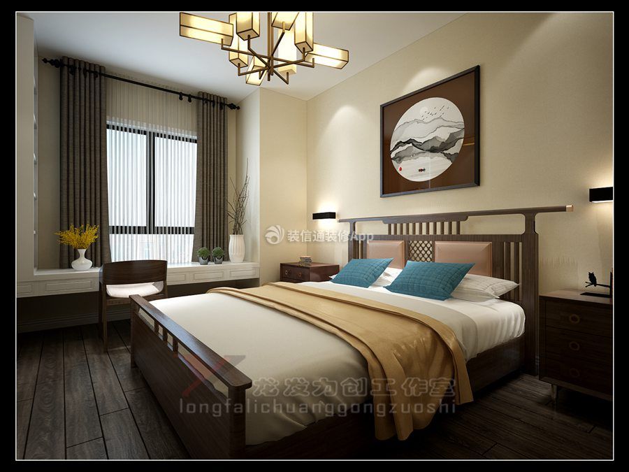 天朗融创珑府260平米极简复式卧室装修设计效果图