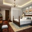 恒天紫薇台140平跃层美式风格卧室四柱床设计图片