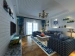 保利罗兰地中海100平三居室客厅装修案例
