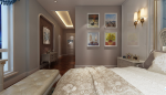 新城红郡500㎡欧式风格别墅卧室装修效果图