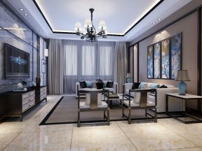 桃都国际城135平米新中式客厅装修效果图