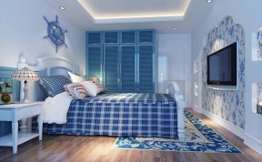保利罗兰地中海100平三居室卧室装修案例