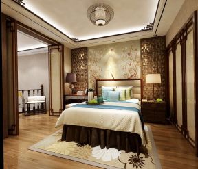 荣华苑210平新中式风格卧室装修设计图