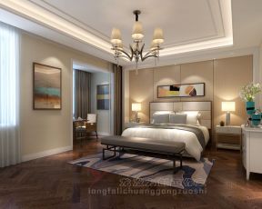 丹轩梓园220平米四居室现代简约风格卧室装修设计效果图