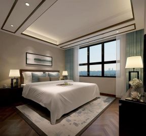 金色悦城160平米三居室中式卧室装修设计效果图