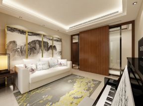 香格里320平米别墅中式风格钢琴房装修图片