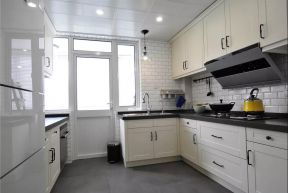 124平米三居室美式风格厨房装修设计效果图