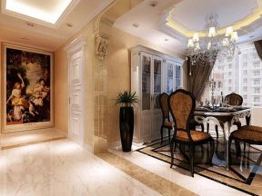佳水豪庭128平欧式古典风格餐厅吊灯设计效果图
